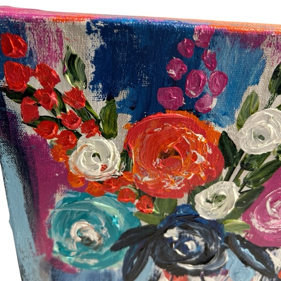 Original Artwork Abstract Blooms Impressionism 8 x 10” - Picture 9 of 15